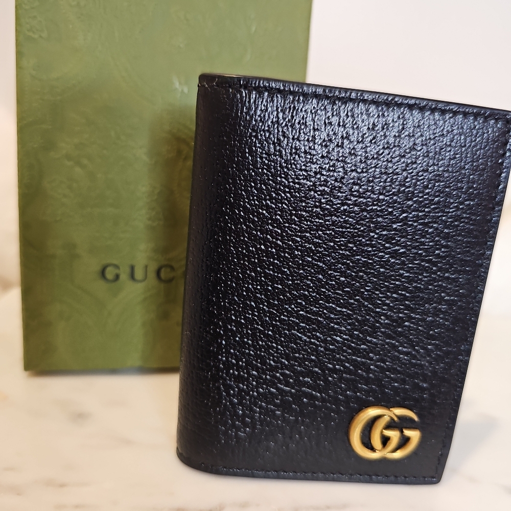 Gucci GG Marmont Business Card Holder Black